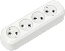 Колодка без заземления Smartbuy 4-м 10А 2200Вт белый картинка 